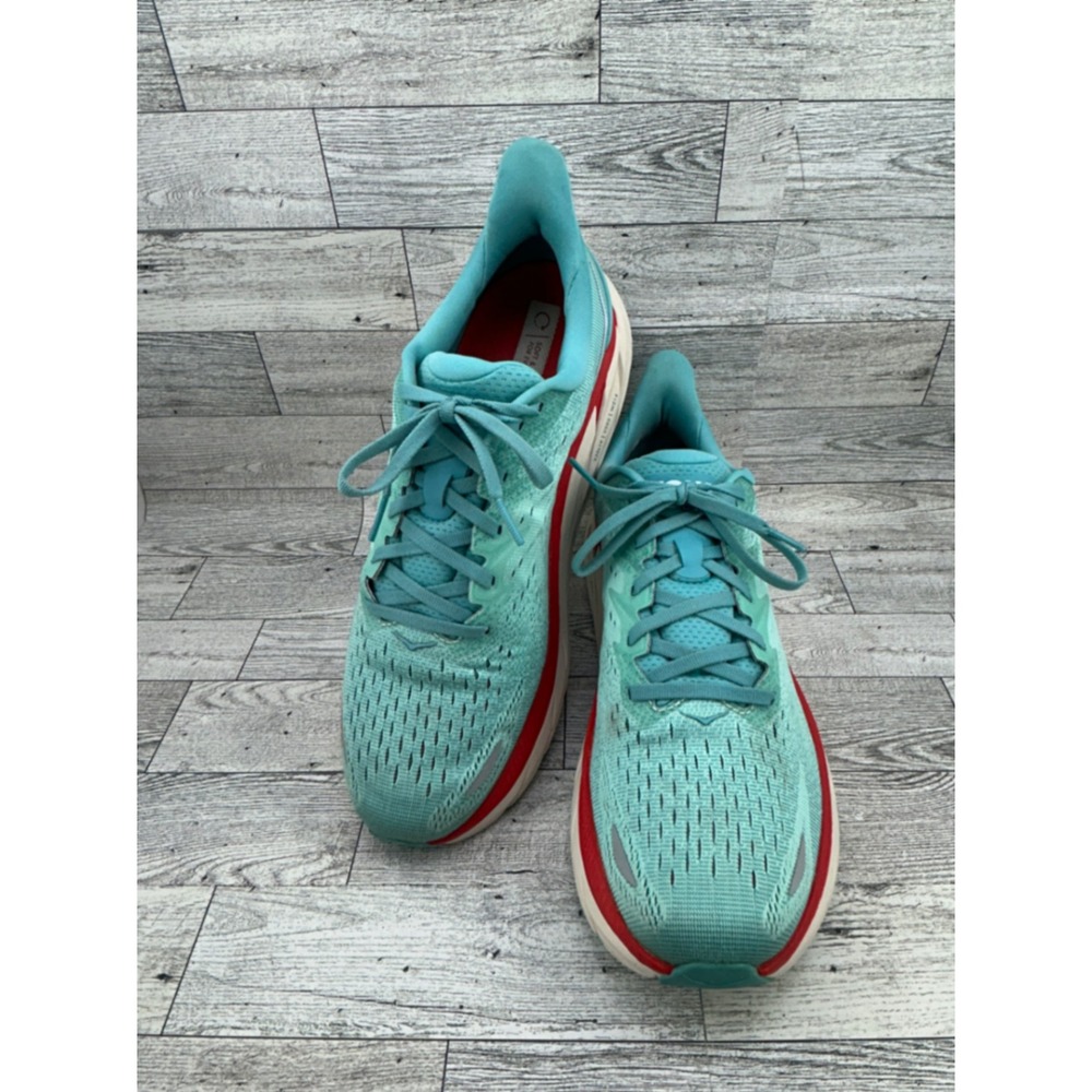 Hoka Clifton 8 Women's Teal Red Running Shoes Sz 11B‎ 1119394AEBL